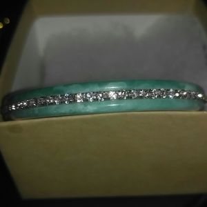 Vintage mint green bling bangle